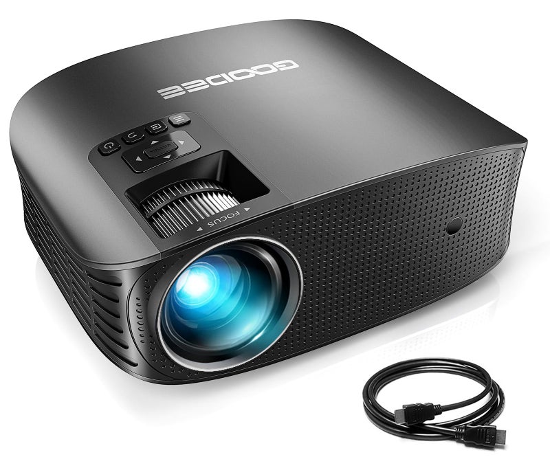 GooDee Projector, 2023 Dolby Native 1080P Video Projector, 15000L Outdoor Movie Projector, 230" Supported Home Projector, Compatible with Fire TV Stick, PS4, HDMI, VGA, AV and USB, Black (YG600) - Image 1